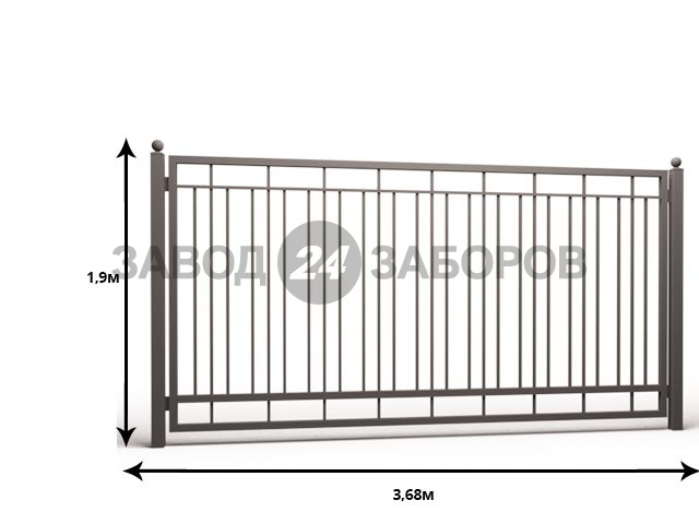 Типовое ограждение 1,9x3,68м М-10-В1