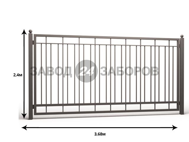 Типовое ограждение 2,4x3,68м М-10-В1