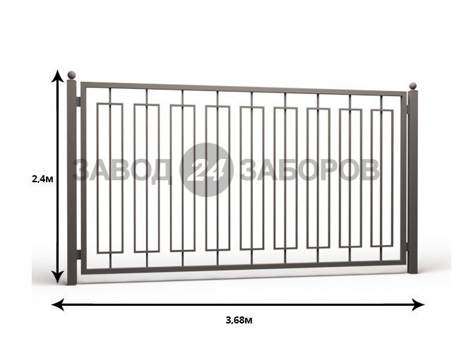 Типовое ограждение 2,4x3,68м М-12-В1
