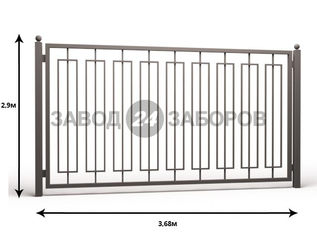 Типовое ограждение 2,9x3,68м М-12-В1